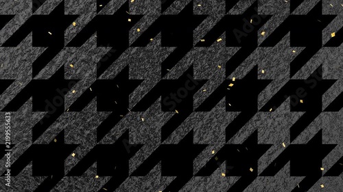confetti gold fall pattern01 chidorigoushi pattern loop （black background）01