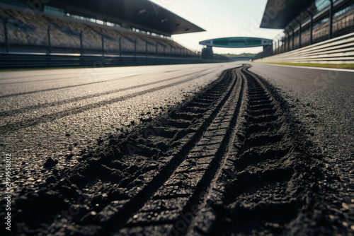Dynamic Tire Marks on Race Track