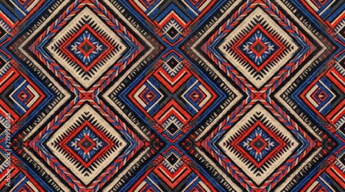 Traditional Native American Style Geometric Textile Pattern