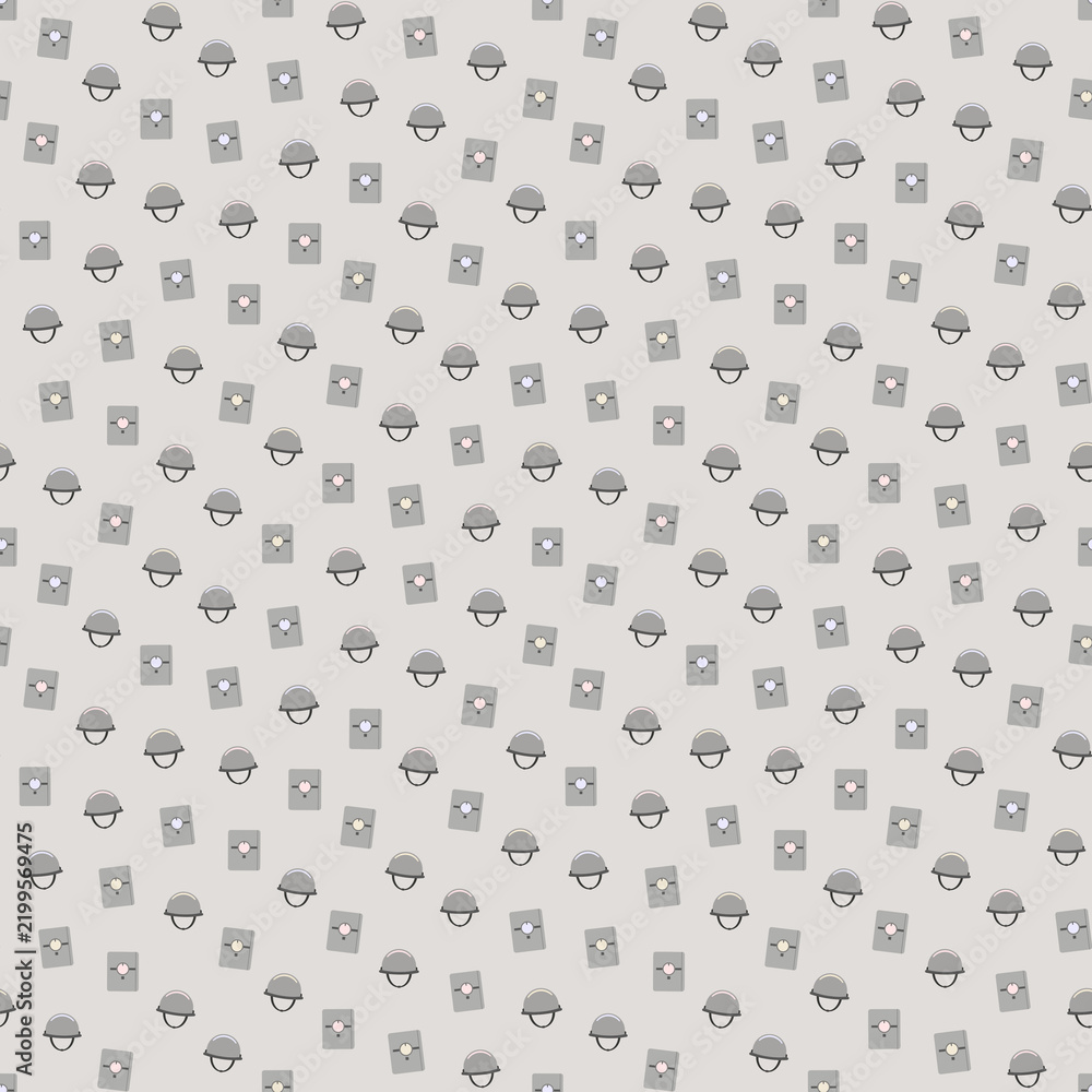 Fototapeta premium Helmet and Dot Pattern