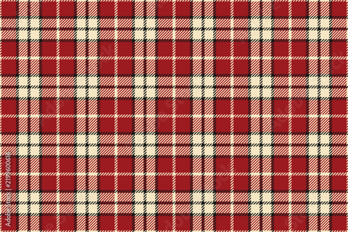 Retro tartan plaid seamless pattern. Farmhouse red and cream plaid check background suitable for picnic blankets, scrapbooking and kitchen decoration