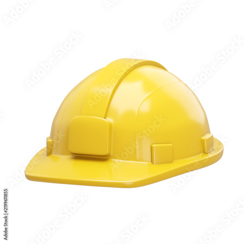 Obraz na płótnie Yellow Hard Hat: A bright yellow hard hat, essential safety equipment for construction and industrial work, presented as a singular object