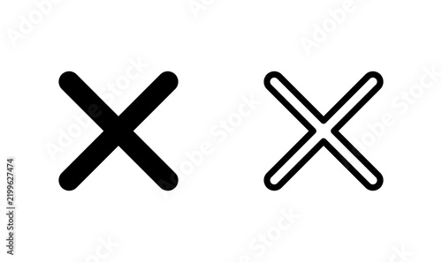 Bild auf Leinwand Close vector icon. Delete icon. remove, cancel, exit symbol.