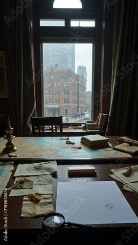 Obraz na płótnie Vintage Detective Desk