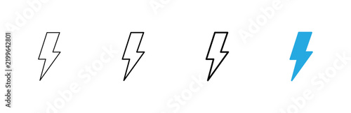 Lightning icon vector. electric sign and symbol. power icon. energy sign