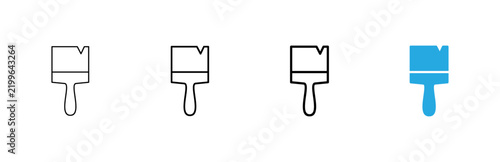 Paint icon vector. paint brush sign and symbol. paint roller icon vector