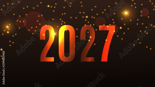 2027 New Year Celebration Modern Graphic Design for banner poster calendar cover and social media. vector illustration.