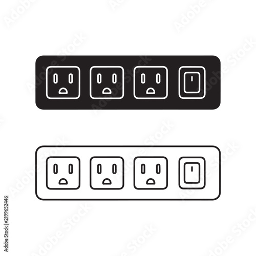 Minimal Surge Protector Vector Electrical Design