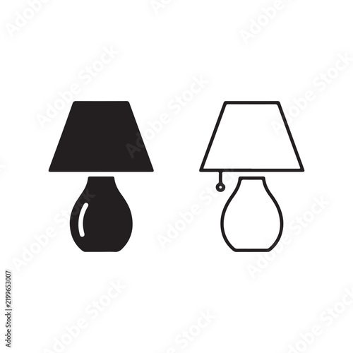 Minimal Table Lamp Icon Black Furniture Design