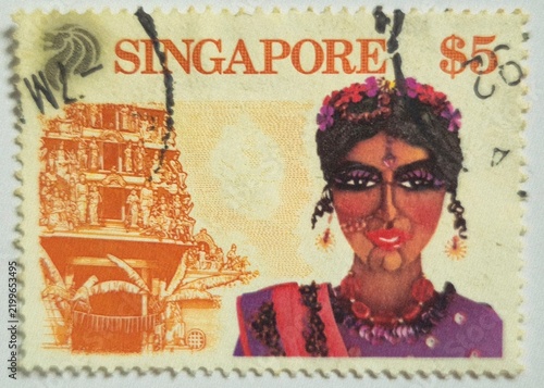 stamp printed in the ussr shows the soviet soldier,$5 definitive postage stamp from Singapore issued in 1990.