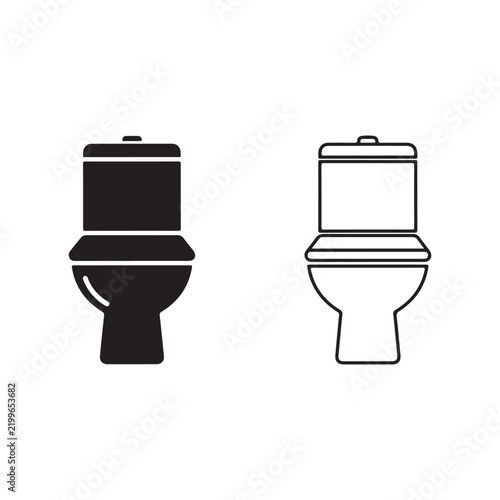 Minimal Toilet Icon Black Bathroom Design