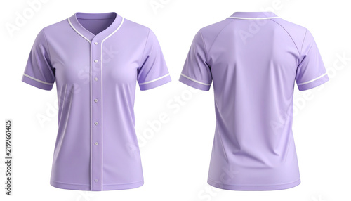 Light Purple Sports Jersey Front and Back View.