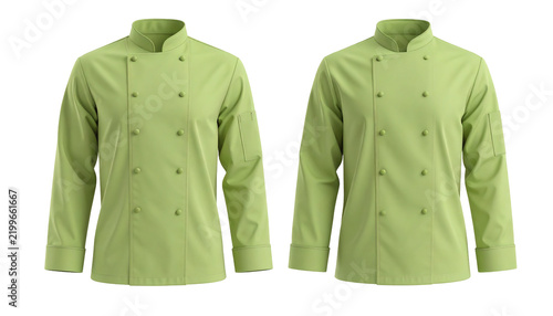Professional Green Chef Jackets for Culinary Staff.