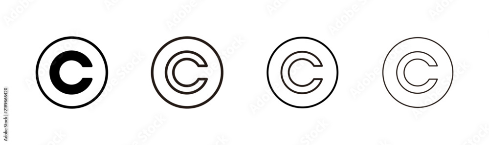 Fototapeta premium Copyright icon logo design. copyright sign and symbol