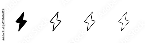 Lightning icon logo design. electric sign and symbol. power icon. energy sign