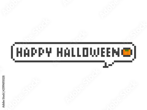 ドット絵のハロウィンな吹き出し