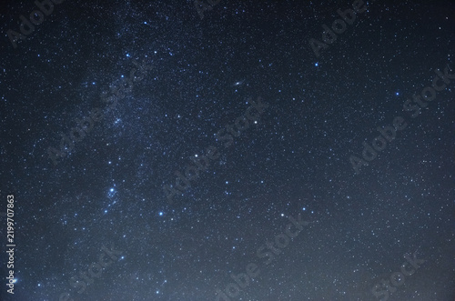 Photo of beautiful blue night sky filled with stars