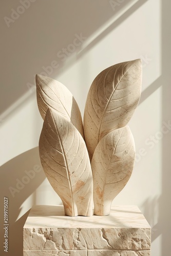 Plant 3d dry light shadow wall background illustration 
