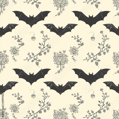 Pattern bat drawing background illustration 
