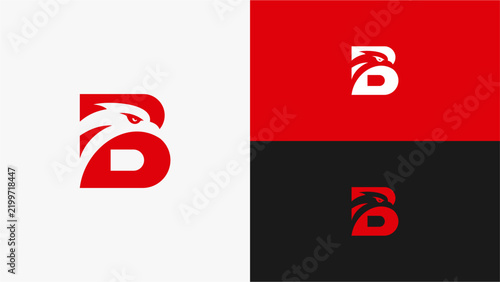 Letter B and eagle logo design with a clean, modern aesthetic.