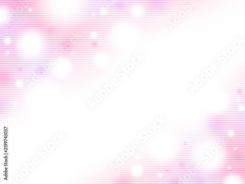 Fotografie 白ライン入りピンクの丸ふわあしらいソフト薄