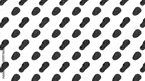 Repetitive pattern of textured oval shapes arranged diagonally.