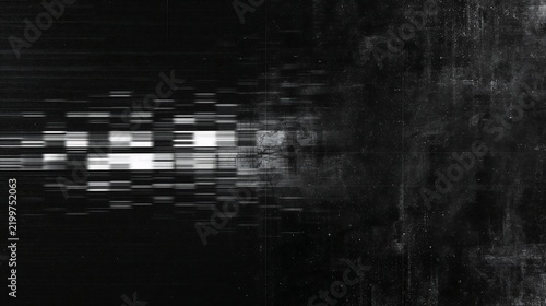 Abstract digital glitch background with data corruption and noise texture