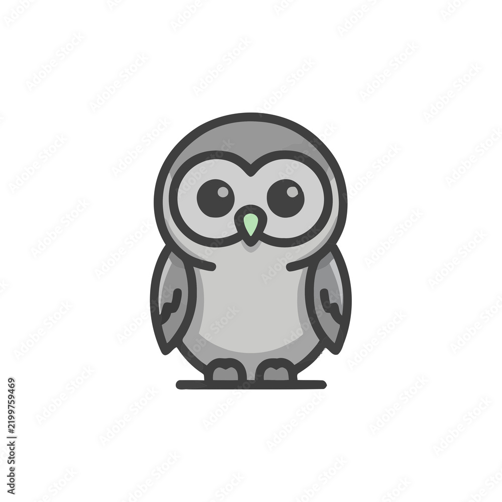 Obraz premium Cute cartoon owl illustration