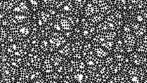 Abstract Black and White Organic Network Pattern with Intricate Cellular Structure for Graphic Backgrounds