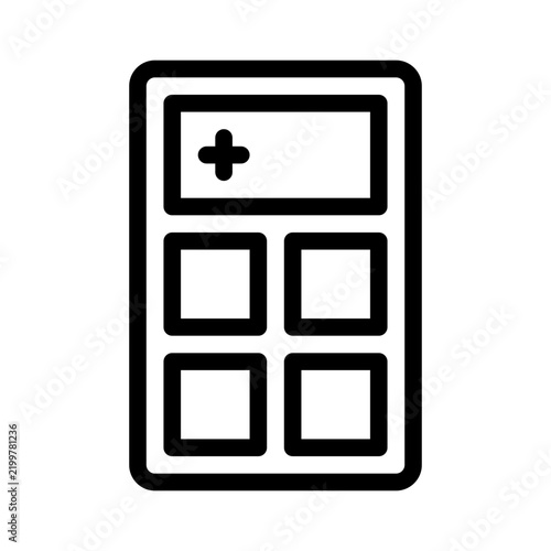 calculator line icon