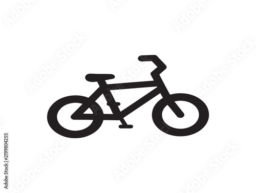 Black bicycle silhouette icon isolated on a white background