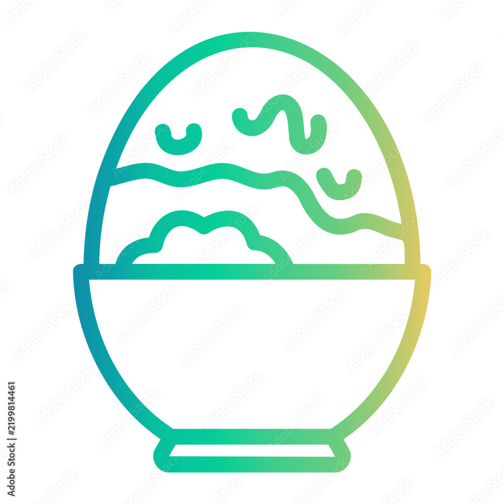 Fototapeta premium onigiri Line Gradient Icon