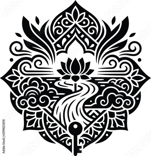 vector illustration silhouette art pattern icon set 504