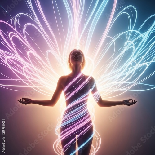 Cosmic Bloom: A Soul's Luminescent Ascent