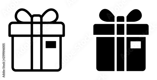 Gift Box Icons, Present Symbols, Celebration Vector Graphics, Holiday Surprise Icons, Birthday Present Vector Art