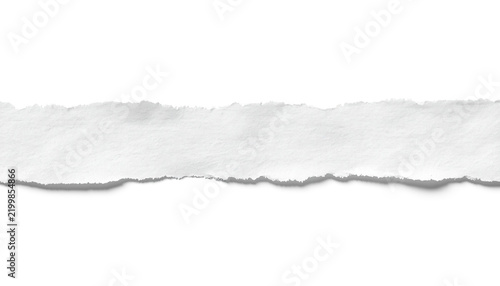 torn white paper strip