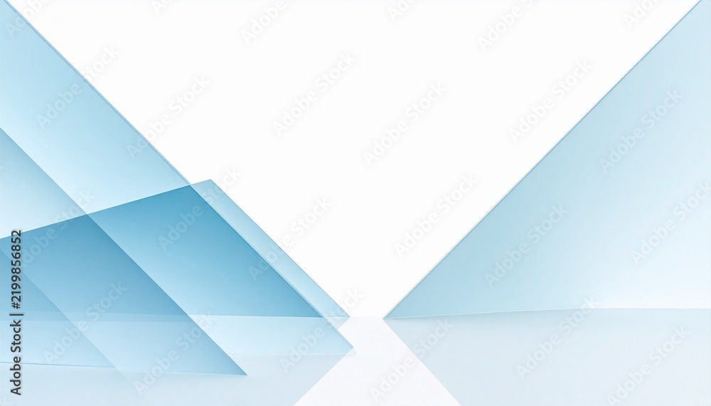 Fototapeta premium Clean Abstract Corporate Background with Semi-Transparent Geometric Shapes in Pale Blue