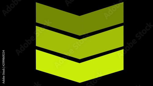 Arrow on black background