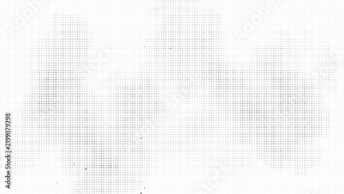 Distressed monochrome halftone pattern overlay with halftone