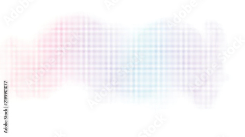 Abstract halftone dot gradient wave pattern with soft color halftone gradient