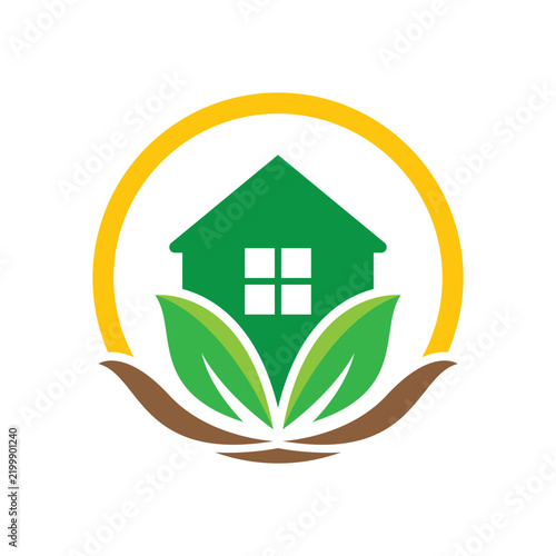Eco Friendly House Logo Design