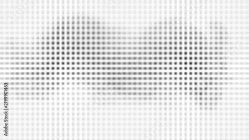 Monochrome halftone dot grid texture pattern background with black and white