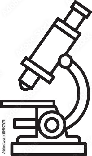 Microscope Line Art Illustration
