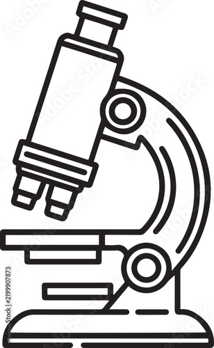 Microscope Line Art Illustration
