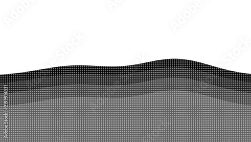 Bild auf Leinwand Op Art Abstract Frame with Curved Top, Layered concentric, concentric, concentri