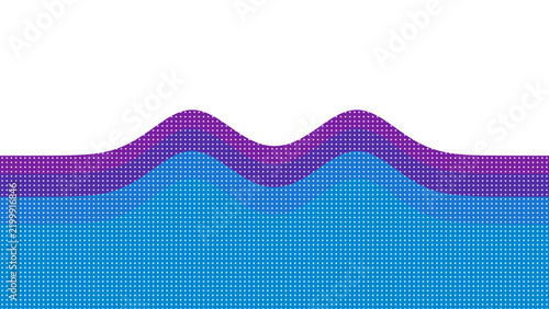 Gradient Flow Abstract Frame with Curved Top, Layered dots, dots, dots Patterns, Abstract-Themed Color Palette, on Transparent background