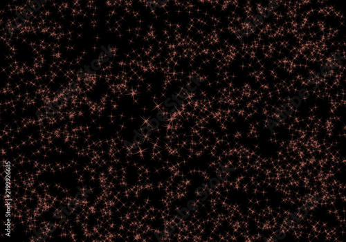 Small, glowing copper-colored star shapes scattered across a solid black background stars