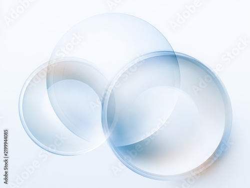 Translucent Overlapping Circles on a Clean Light Background