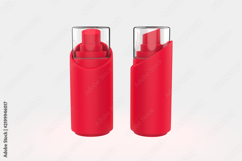 Obraz premium cosmetic pump bottle isolated on white background. 3d illustration
