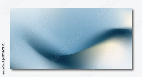 Abstract Soft Ice Blue Gradient Background with Grainy Noise Texture and Deep Navy Wave